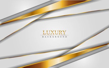 Lüks beyaz arka plan altın çizgilerle birleşir. Grafik tasarım şablonu