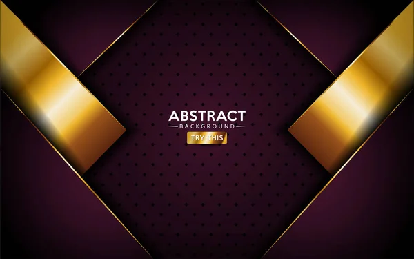 Абстрактный Темно Фиолетовый Золотыми Линиями Заднем Плане Дизайн Фонового Шаблона — стоковый вектор