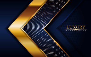 Altın çizgileri olan lüks lacivert bir arka plan. Modern arkaplan tasarım şablonu