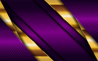 Lüks koyu mor arka plan ve parıldayan altın çizgilerle birleşir. Üst üste dizayn edilmiş arka plan tasarımı