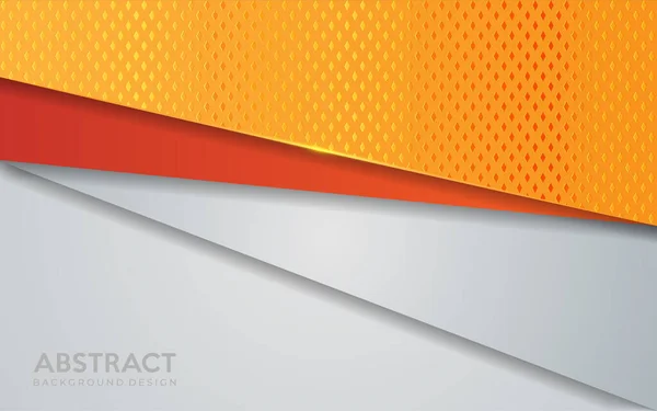 Moderne Oranje Witte Achtergrond Abstract Getextureerde Overlappende Laag Effect Achtergrond — Stockvector