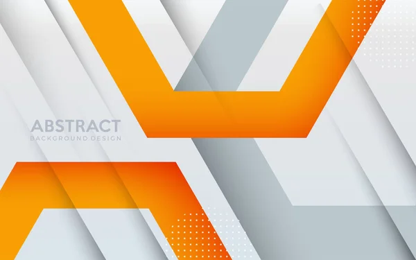 Moderne Oranje Grijze Geometrische Achtergrond Met Abstracte Stijl Vectorillustratie — Stockvector