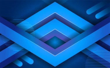 Mavi soyut geometrik renk arkaplan tasarımı. Grafik tasarım ögesi.