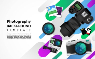 Yaratıcı modern arkaplan tasarımı fotoğrafçılık tema biçimi. Grafik tasarım ögesi.