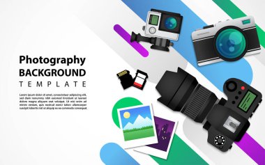 Yaratıcı modern arkaplan tasarımı fotoğrafçılık tema biçimi. Grafik tasarım ögesi.