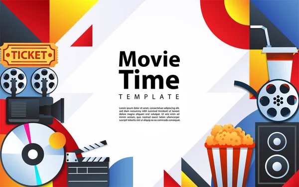 Design Fundo Moderno Criativo Baseado Estilo Tema Filme Elemento Design —  Vetores de Stock