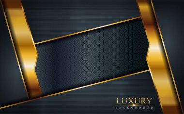 Karanlık lüks arka plan zarif altın çizgilerle birleşiyor. Grafik tasarım ögesi