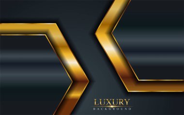 Karanlık lüks arka plan zarif altın çizgilerle birleşiyor. Grafik tasarım ögesi