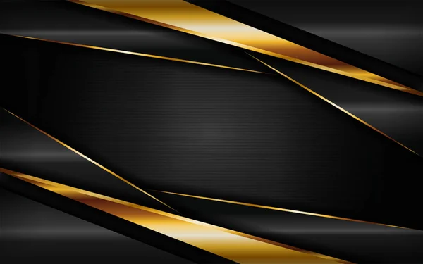 Luxus Sötét Háttér Arany Vonalak Összetétele Grafikus Tervezési Elem Vektorillusztráció — Stock Vector