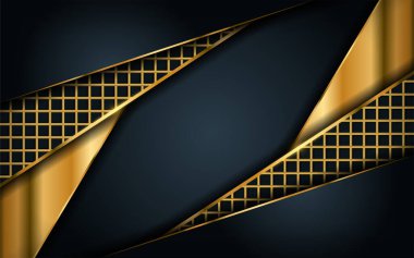 Altın çizgiler kombinasyonuyla donanma donanması. Grafik tasarım elementi. Vektör illüstrasyonu