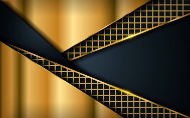 Altın çizgiler kombinasyonuyla donanma donanması. Grafik tasarım elementi. Vektör illüstrasyonu