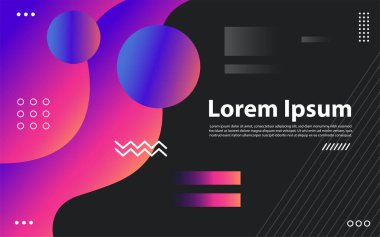 Modern soyut sıvı dokulu geometrik elementler. Vektör grafik illüstrasyonu