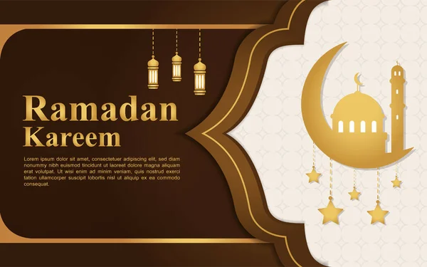 Sílhuetas Mesquitas Fundo Ramadã Kareem Ilustração Gráfica Vetorial — Vetor de Stock