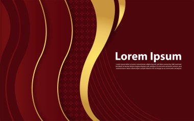 Kırmızı kağıt katmanlı üç boyutlu arkaplan. Vektör grafik çizimleri.