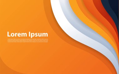 Modern renkli akış posteri. Renk arkaplanında dalga sıvısı şekli. Vektör grafik illüstrasyonu