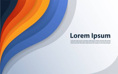 Modern renkli akış posteri. Renk arkaplanında dalga sıvısı şekli. Vektör grafik illüstrasyonu