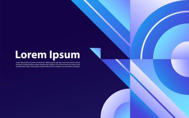 Mavi modern geometrik soyut arkaplan. Geometrik şekiller çiziyor. Grafik tasarım ögesi