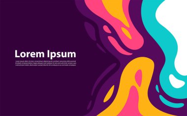 Yaratıcı geometrik. Moda akışkan değişim eğrisi bileşimi. Grafik tasarım ögesi