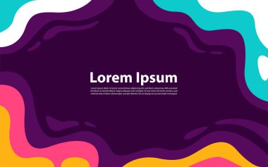 Yaratıcı geometrik. Moda akışkan değişim eğrisi bileşimi. Grafik tasarım ögesi