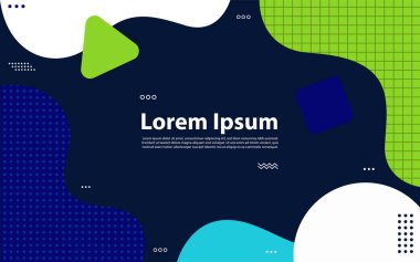 Gradyan geometrik elementlere sahip soyut arkaplan 3D şekilli. Grafik tasarım ögesi