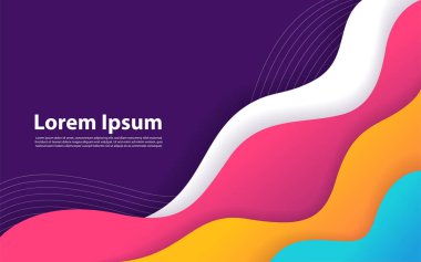 Yumuşak renk arkaplanlı sıvı dalga arkaplanı. Modern soyut sıvı dokulu geometrik elementler tasarımı. Grafik tasarım ögesi