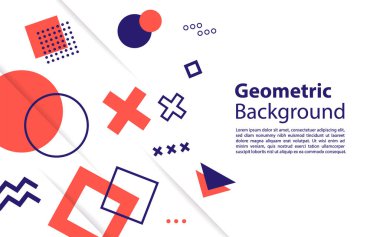 Elementlerle dolu modern Memphis geçmişi. Grafik tasarım elementi. Vektör illüstrasyonu