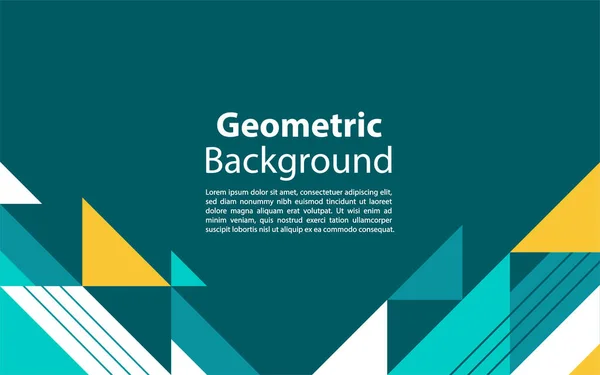 Geometrisk Grön Bakgrund Med Trianglar Minimalistisk Stil Grafiskt Designelement Vektorillustration — Stock vektor