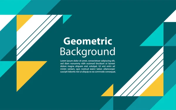 Fundo Verde Geométrico Com Triângulos Estilo Minimalista Elemento Design Gráfico — Vetor de Stock