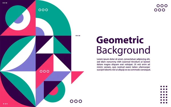 Modern Geometric Abstract Background Covers Cool Gradient Shapes Composition Graphic — Stock Vector