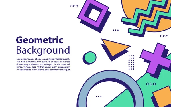 Elementlerle dolu modern Memphis geçmişi. Grafik tasarım elementi. Vektör illüstrasyonu