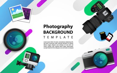 Yaratıcı modern arkaplan tasarımı fotoğrafçılık tema biçimi. Grafik tasarım ögesi.