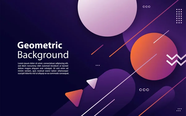 Projeto Vetorial Fundo Colorido Geométrico Banner Abstrato Com Círculo Gradiente — Vetor de Stock