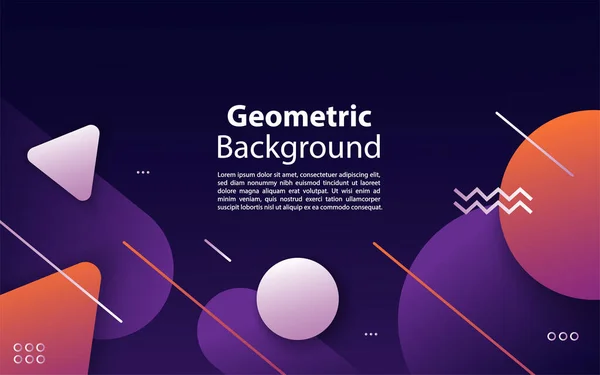 Geometrikus Színes Háttér Vektor Design Absztrakt Banner Geometriai Gradiens Körrel — Stock Vector