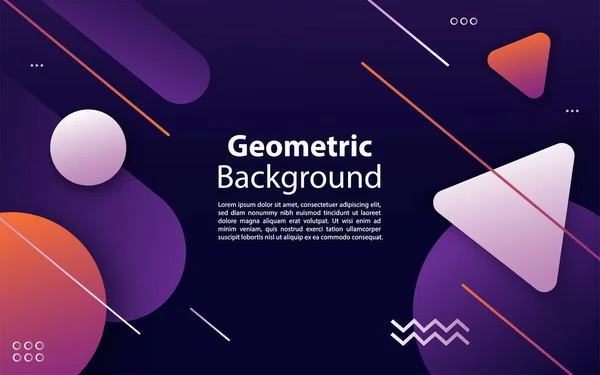 Geometrikus Színes Háttér Vektor Design Absztrakt Banner Geometriai Gradiens Körrel — Stock Vector