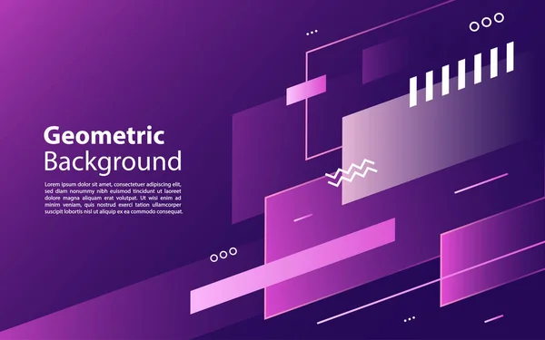 Современный Технологический Фиолетовый Геометрический Дизайн Фона Графический Элемент Дизайна — стоковый вектор