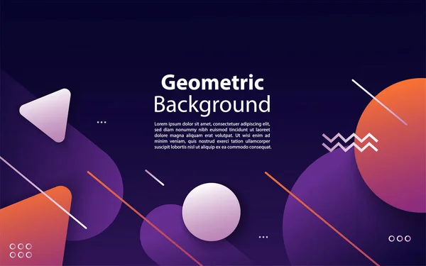 Geometrik Renkli Arka Plan Vektör Tasarımı Geometrik Gradyan Çemberli Soyut — Stok Vektör