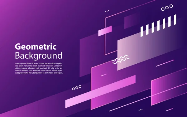 Projeto Fundo Geométrico Roxo Tecnologia Moderna Elemento Design Gráfico — Vetor de Stock