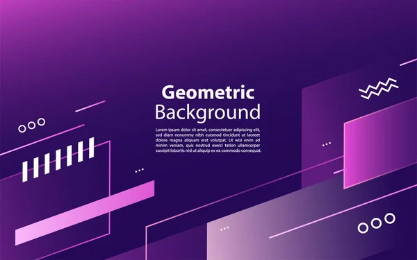 Projeto Fundo Geométrico Roxo Tecnologia Moderna Elemento Design Gráfico — Vetor de Stock