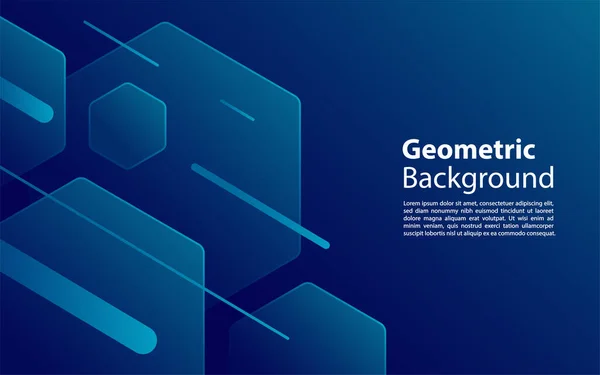 Fundo Geométrico Azul Mínimo Composição Formas Dinâmicas Ilustração Vetorial — Vetor de Stock