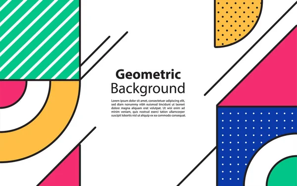 Memphis Design Elements Retro Funky Graphic Vintage Geometric Print Illustration — Stock Vector