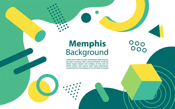 Geometrik tasarım ve memphis tarzı elementler. Grafik tasarım elementi. Vektör illüstrasyonu