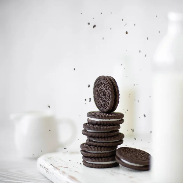 Galletas de chocolate redondas — Foto de Stock