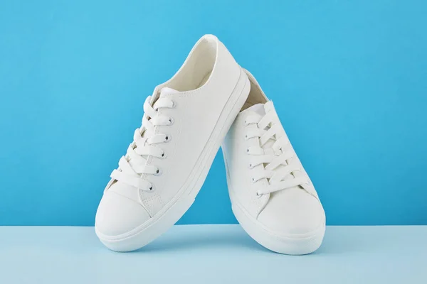 Par Zapatillas Blancas Con Estilo Moda Zapatos Deportivos Para Correr — Foto de Stock
