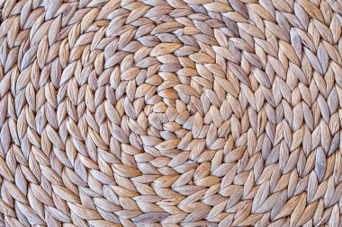 Doğal dokuma hasır arka plan dokusu yüzeyi