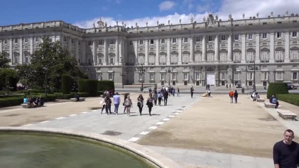 Βασιλικό Παλάτι Στη Μαδρίτη Μαδρίτη Ισπανία Μάιος 2017 — Αρχείο Βίντεο