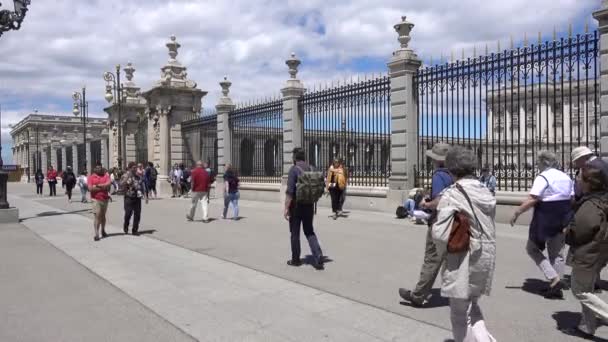 Madridi Királyi Palota Armory Square Madrid Spanyolország Május 2017 — Stock videók