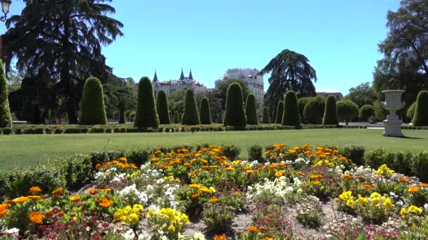 Jardin Del Parterre Parque Retiro Madrid Espanha Maio 2017 — Vídeo de Stock