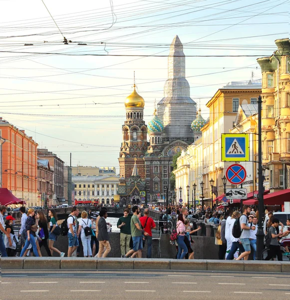 Cathedral Resurrection Christ Blood Church Savior Blood Embankment Griboyedov Canal — Stock Photo, Image