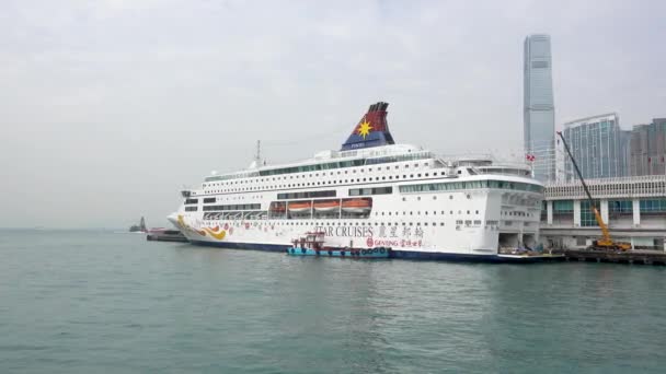 Hong Kong Victoria Limanı Nda Gemi Turu Hong Kong Çin — Stok video