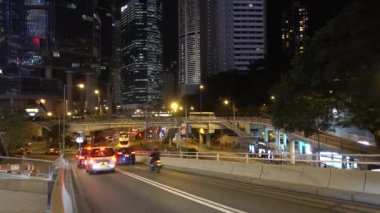 Hong Kong 'da araba trafiği. Hong Kong, Çin Kasım 2019